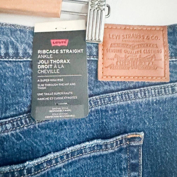 Levis Ribcage Straight Ankle Blue Jeans 18W - Picture 3 of 5
